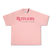 Salmon Rutgers University Newark Logotype Urban Heavy Tee - linhVisuals