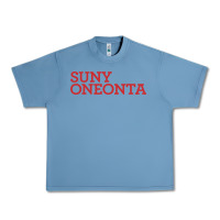 Pebble Blue Suny Oneonta Wordmark Urban Heavy Tee - linhVisuals