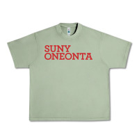 Oil Green Suny Oneonta Wordmark Urban Heavy Tee - linhVisuals