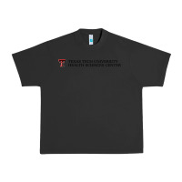 Pigment Black Texas Tech University Health Sciences Center Wordmark Urban Heavy Tee - linhVisuals