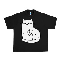 Cat Giving The Finger Urban Heavy Tee | Teevron