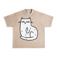 French Oak cat giving the finger Urban Heavy Tee - linhVisuals
