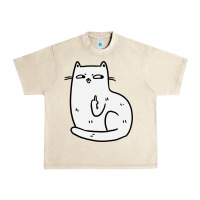 Sandshell cat giving the finger Urban Heavy Tee - linhVisuals
