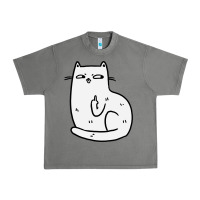 Tornado cat giving the finger Urban Heavy Tee - linhVisuals