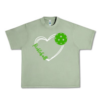 Oil Green love pickleball women Urban Heavy Tee - linhVisuals