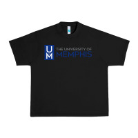 Black University Of Memphis Wordmark Urban Heavy Tee - linhVisuals