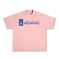 Salmon University Of Memphis Wordmark Urban Heavy Tee - linhVisuals