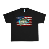 Black American Flag Fish Urban Heavy Tee - Jasminsmagicworld