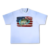 Grape Ice American Flag Fish Urban Heavy Tee - Jasminsmagicworld