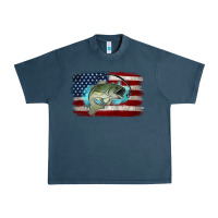 Midnight Navy American Flag Fish Urban Heavy Tee - Jasminsmagicworld