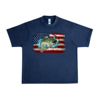 Navy American Flag Fish Urban Heavy Tee - Jasminsmagicworld
