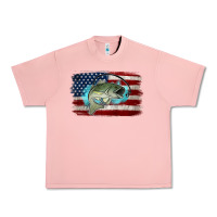 Salmon American Flag Fish Urban Heavy Tee - Jasminsmagicworld