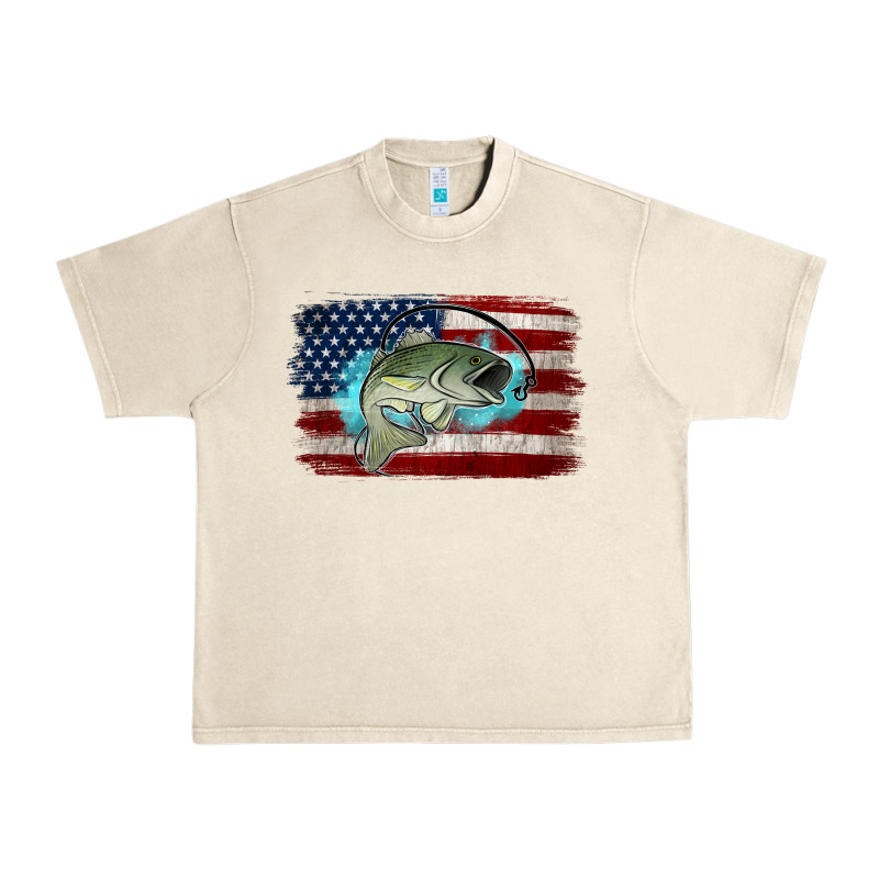 American Flag Fish Urban Heavy Tee by Jasminsmagicworld | Teevron