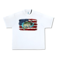White American Flag Fish Urban Heavy Tee - Jasminsmagicworld