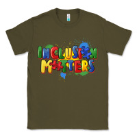 Army Green Inclusion matters Classic Tee - FaDigitalArtStudio
