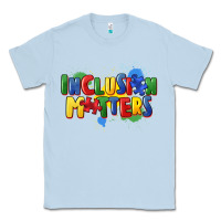 Dusty Blue Inclusion matters Classic Tee - FaDigitalArtStudio