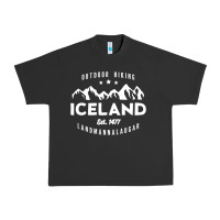 Pigment Black iceland hiking landmannalaugar est 1477 Urban Heavy Tee - linhVisuals