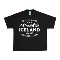 Black iceland hiking landmannalaugar est 1477 Urban Heavy Tee - linhVisuals