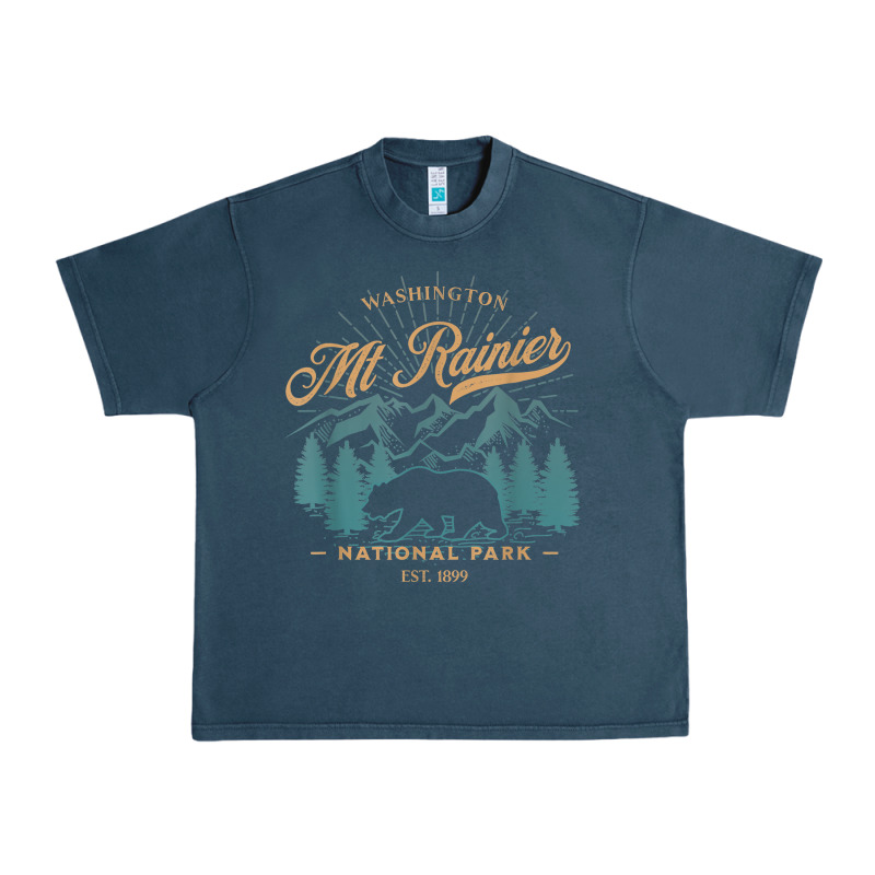 Mount Rainier National Park Washington Usa Vacation Hiking Urban Heavy Tee by linhVisuals | Teevron