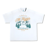 White mount rainier national park washington usa vacation hiking Urban Heavy Tee - linhVisuals
