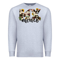 Heather Grey mexico state cowhide serape cactus Premium Sweatshirt - RanaPortraitStore