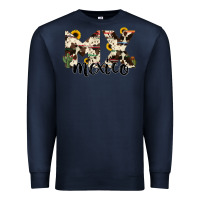 Navy mexico state cowhide serape cactus Premium Sweatshirt - RanaPortraitStore