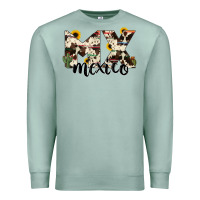 Seafoam mexico state cowhide serape cactus Premium Sweatshirt - RanaPortraitStore