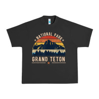 Pigment Black national park grand teton vintage retro hiking Urban Heavy Tee - linhVisuals