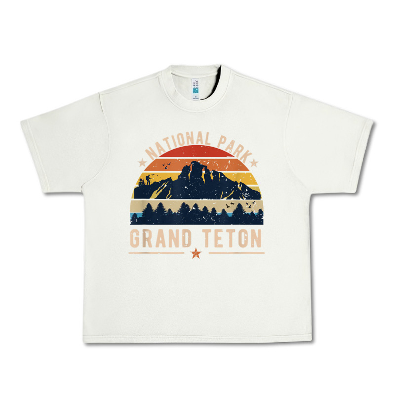 National Park Grand Teton Vintage Retro Hiking Urban Heavy Tee by linhVisuals | Teevron