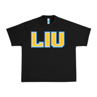 Black Liu Gold Wordmark Urban Heavy Tee - linhVisuals