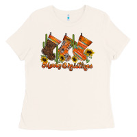 Bone western Christmas Ladies Tee - CowhideDigitalArt