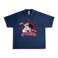 Navy peoria rivermen Urban Heavy Tee - linhVisuals