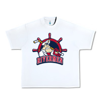 White peoria rivermen Urban Heavy Tee - linhVisuals