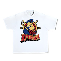White peoria rivermen Urban Heavy Tee - linhVisuals