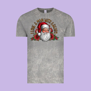I Love A Man With Beard Vintage Tee Designed By Cowhidedigitalart