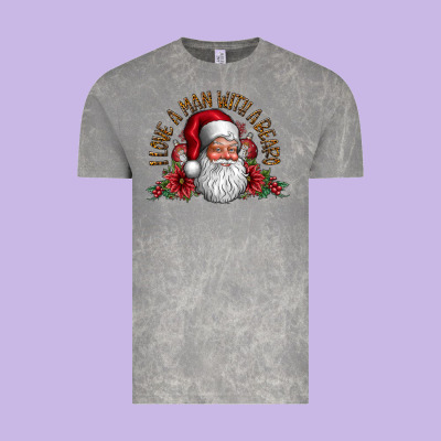 I Love A Man With Beard Vintage Tee Designed By Cowhidedigitalart