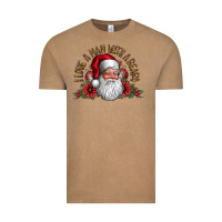 Vintage Coffee i love a man with beard Vintage Tee - CowhideDigitalArt
