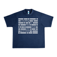 Navy Everything is fine trust your government Urban Heavy Tee - linhVisuals