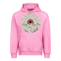 Fuchsia Pink The Mountains Are Calling Urban Hoodie - Bettercallsaul