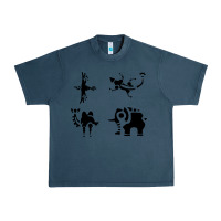Midnight Navy divine beasts symbols Urban Heavy Tee - linhVisuals