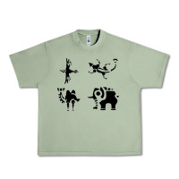 Oil Green divine beasts symbols Urban Heavy Tee - linhVisuals
