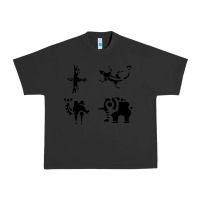 Pigment Black divine beasts symbols Urban Heavy Tee - linhVisuals