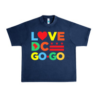Navy #love dc go go Urban Heavy Tee - linhVisuals