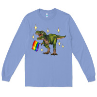 Colony Blue lgbtq+  t rex Long Sleeve Tee - Artiststas