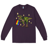 Plum lgbtq+  t rex Long Sleeve Tee - Artiststas