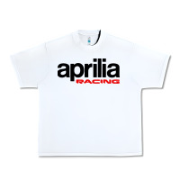 White aprillian racing Urban Heavy Tee - linhVisuals