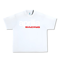 White aprillian racing Urban Heavy Tee - linhVisuals