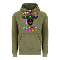 Vintage Olive rainbow sheep suffolk sheep Vintage Hoodie - Artiststas