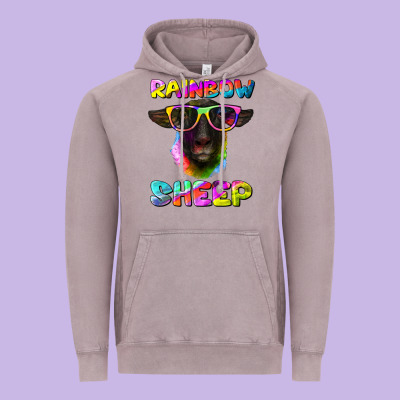 Rainbow Sheep Suffolk Sheep Vintage Hoodie Designed By Artiststas