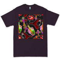 Plum halloween bad witch seamless pattern Premium Tee - BundleAndBundleShop